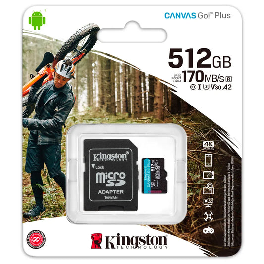 Memoria Flash Kingston Canvas Go Plus 512GB Micro SD