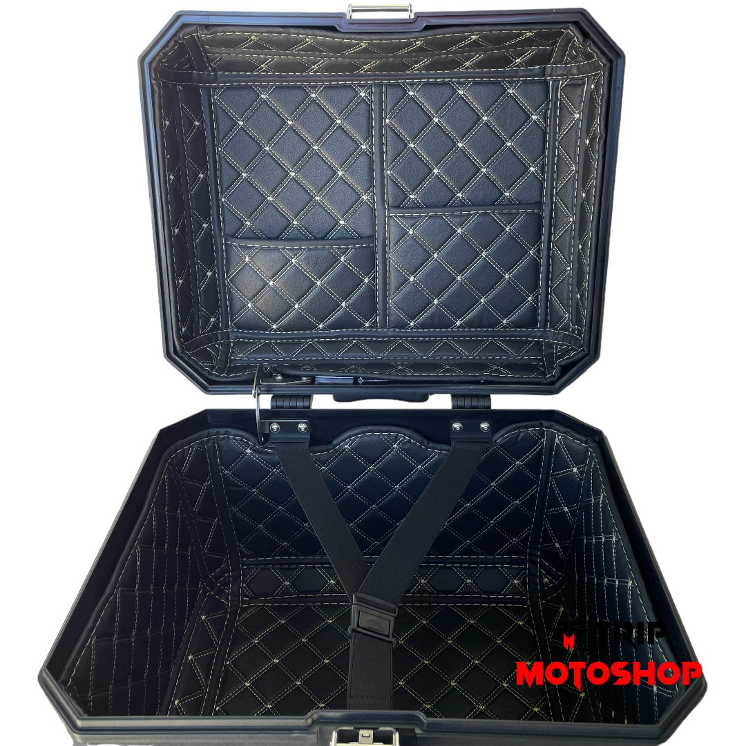 Top Case / Baúl 45 Litros Plastico Base Metalica Refuerzo de Aluminio