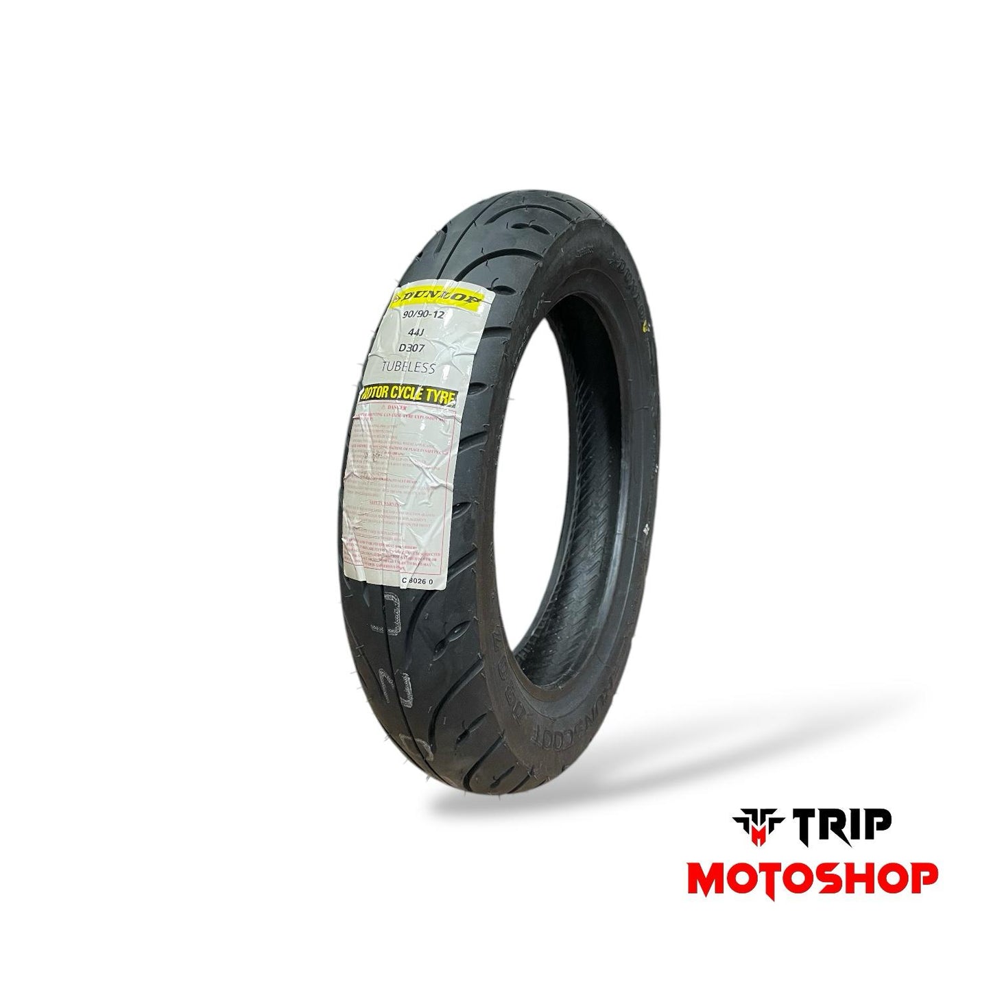 Llanta Dunlop D307 Runscoot 90/90-12 Delantera TL Para Scooter
