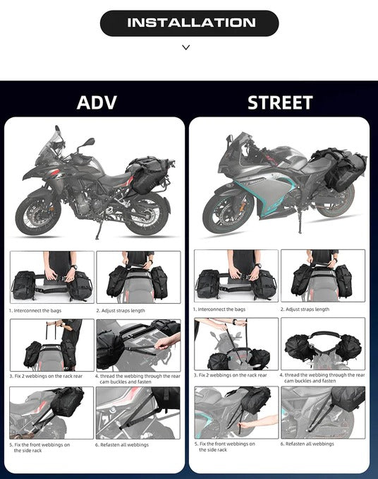 Maletas Laterales Rhinowalk MT14XX 18L / 28L / 48L