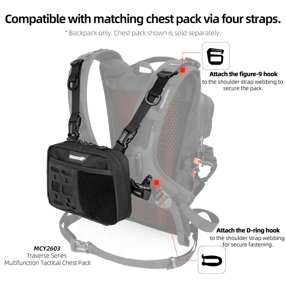 Mochila táctica / camel back 10L Rhinowalk MCY2602 Traverse Series