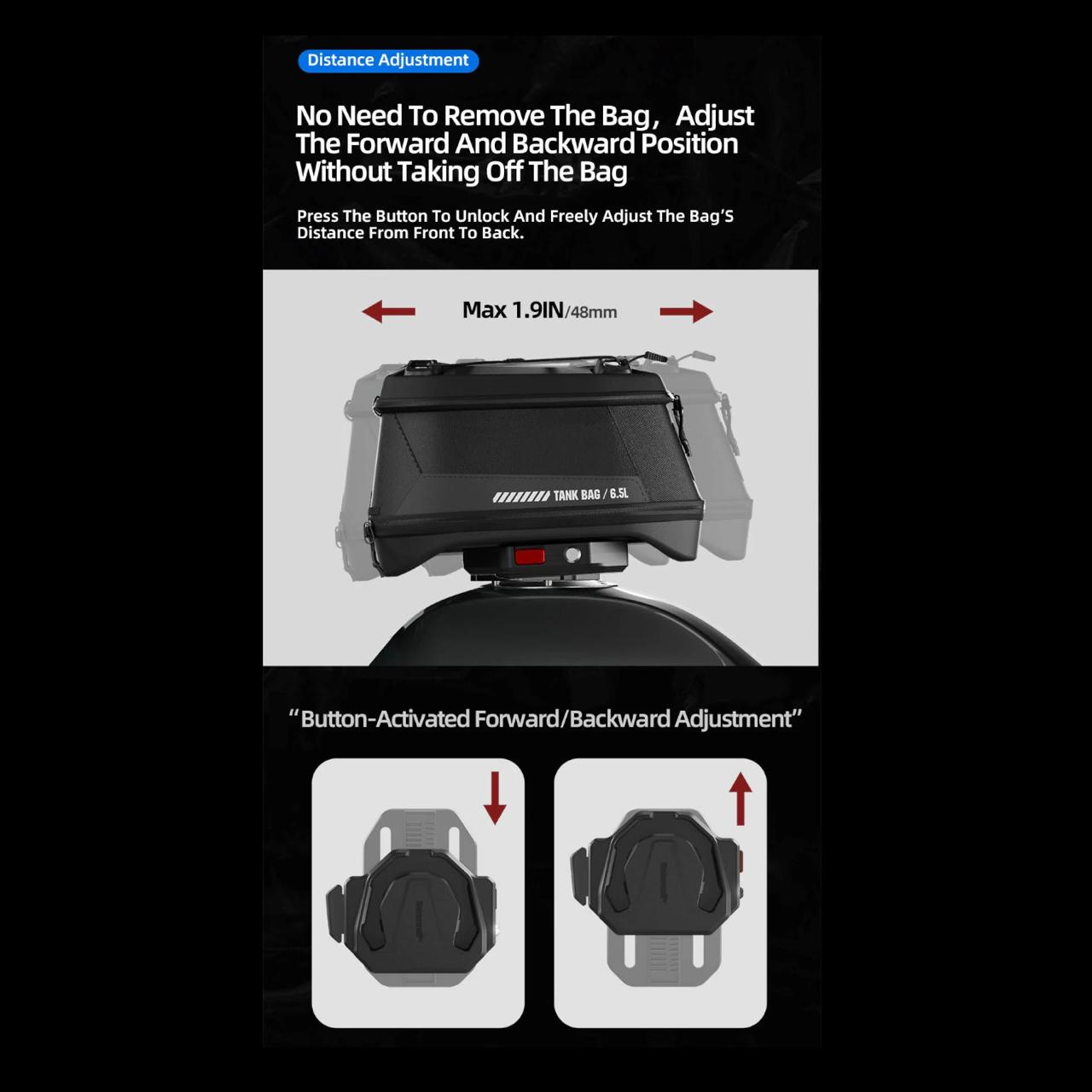 Tank Bag / Maleta de Tanque magnetica Rhinowalk Mechanic series MJX2011