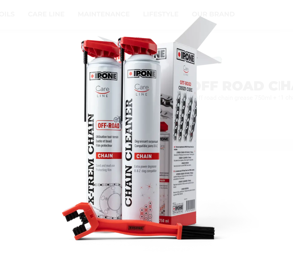 Kit IPONE Chain Care / limpieza y lubricacion de cadena