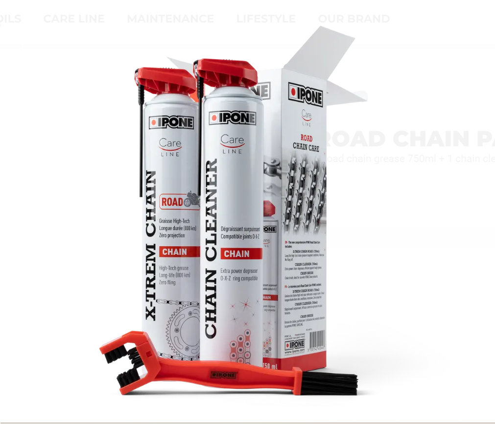 Kit IPONE Chain Care / limpieza y lubricacion de cadena