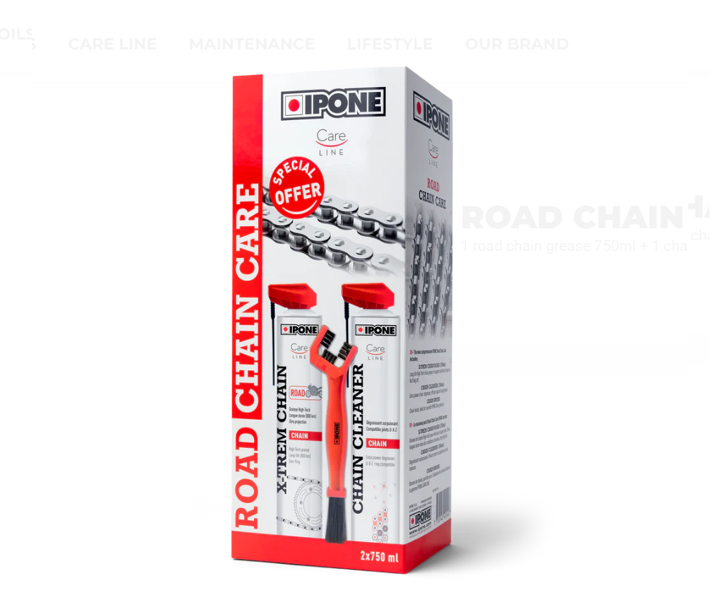 Kit IPONE Chain Care / limpieza y lubricacion de cadena