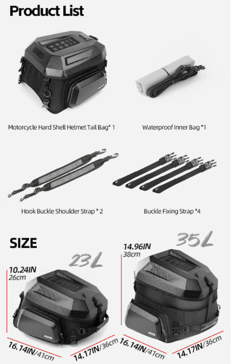 Tail Bag 23L - 35L  Rhinowalk MTF2310