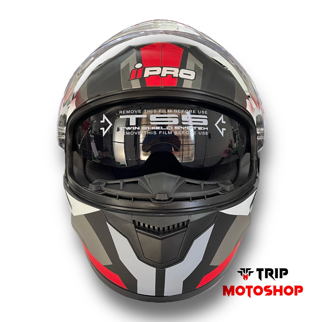 Casco Ipro JH-801 Cross Matt Black Red