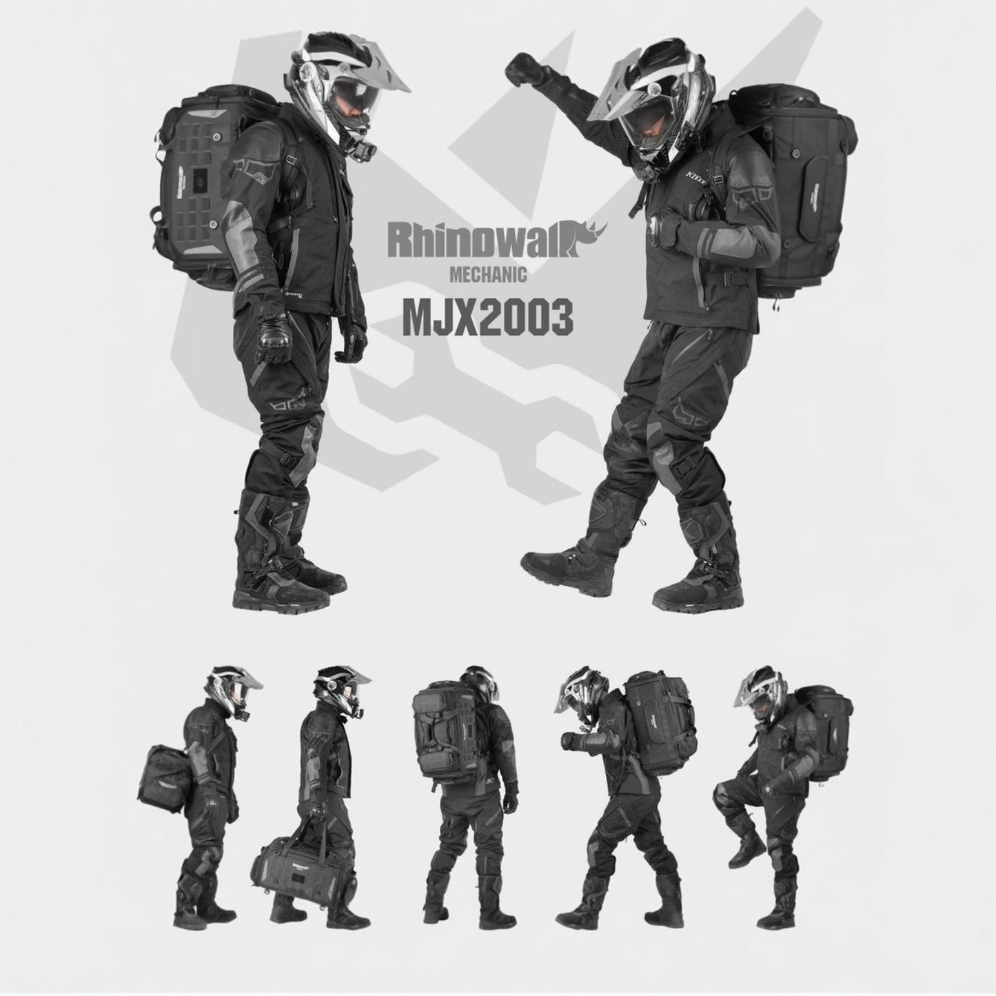 Tail Bag / maleta Rhinowalk 50-70L MJX2003 Mechanic Series