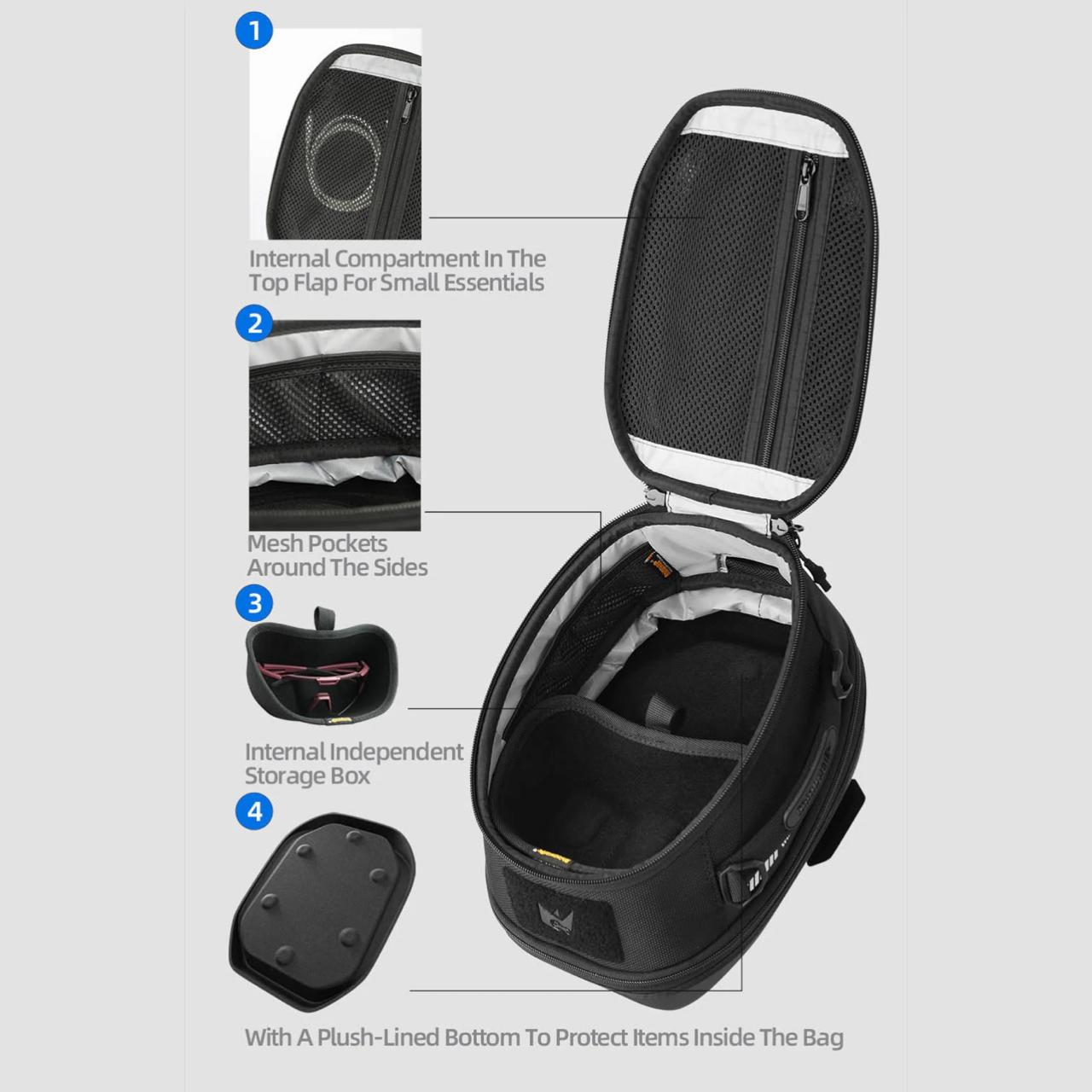 Tank Bag / Maleta de Tanque magnetica Rhinowalk Mechanic series MJX2011