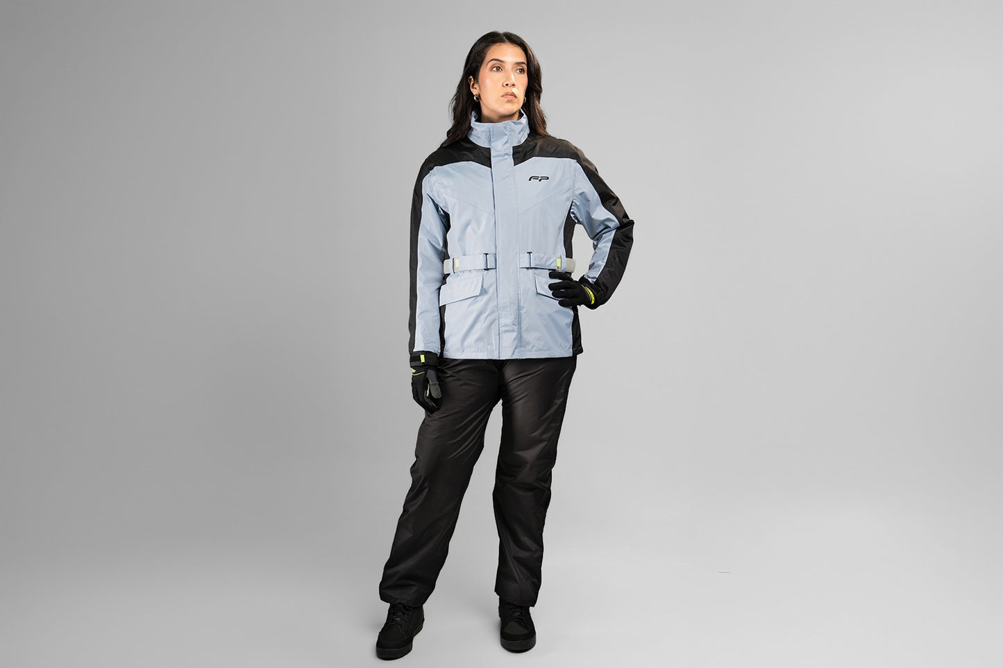 Impermeable Reflectivo Gris Cyclone Mujer
