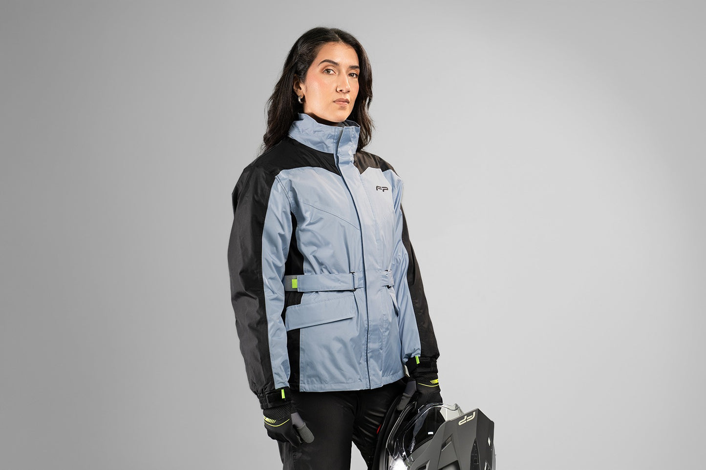 Impermeable Reflectivo Gris Cyclone Mujer