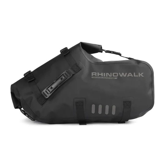 Rhinowalk MT4060-1 Bagage de voyage extensible pour moto, 60 L, étanche par  tous les temps/sac de coffre/porte-bagages avec sangles Sissy Bar - Noir